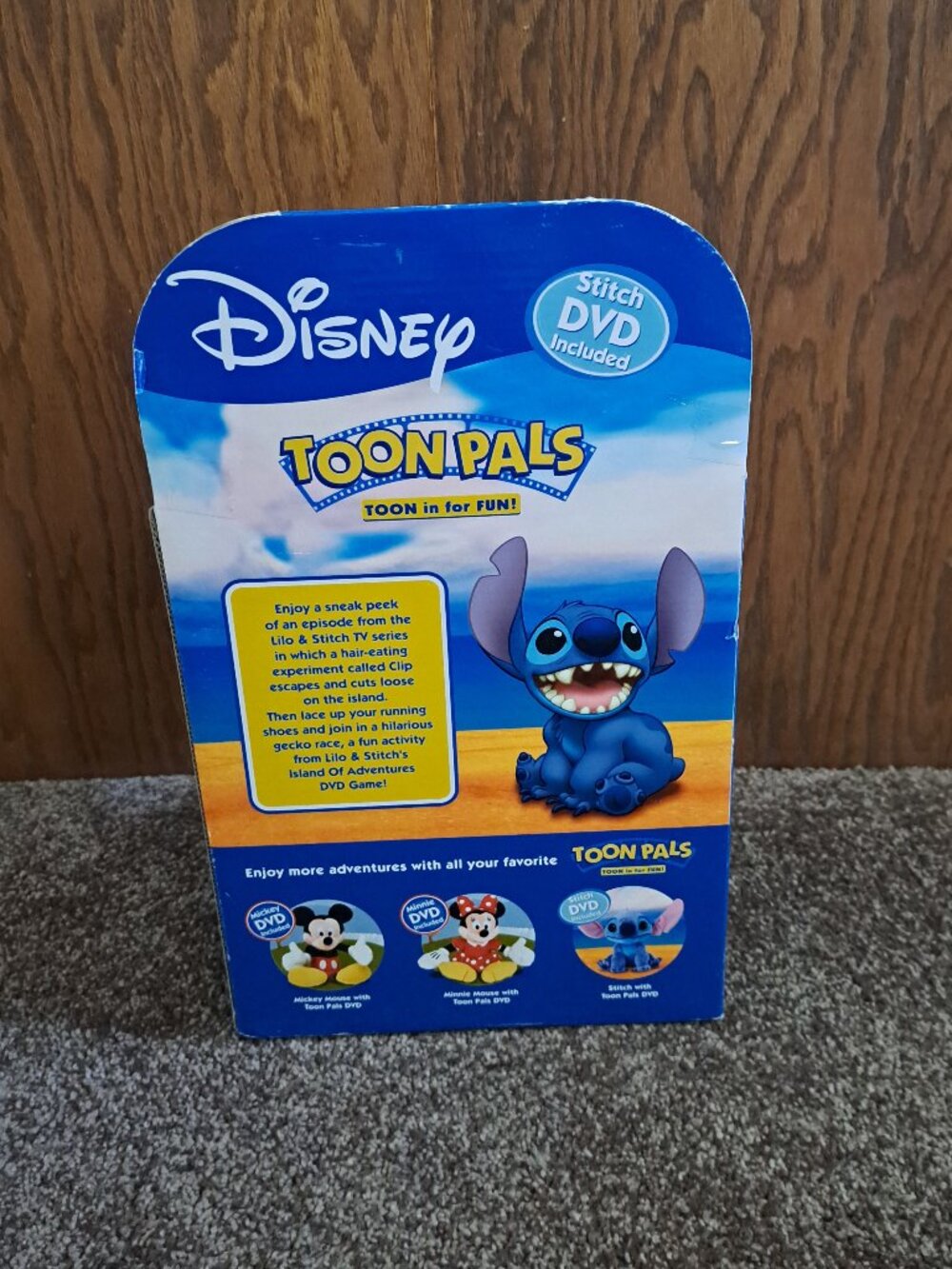 NWT Disney Toon Pals Lilo & Stitch set,includes a Stitch plush figure and DVD - Picture 3 of 7